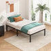 Metal Platform Bed Frame 14 Inch Tall,No Box Spring Needed,Twin Size Bed with Heavy Duty Strong Support Slats,Easy to Assemble,Black