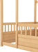 Natural Wooden Montessori Platform Bedstead With Fence
