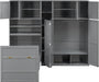Twin Size Charcoalgray Murphy Cabinet Bed Wardrobe