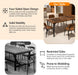 SeventyPointEight Inch Rustic Brown Farmhouse Dining Table