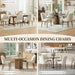 Barrel Modern Dining Chair, Upholstered Dining Chairs Set of 4, Beige