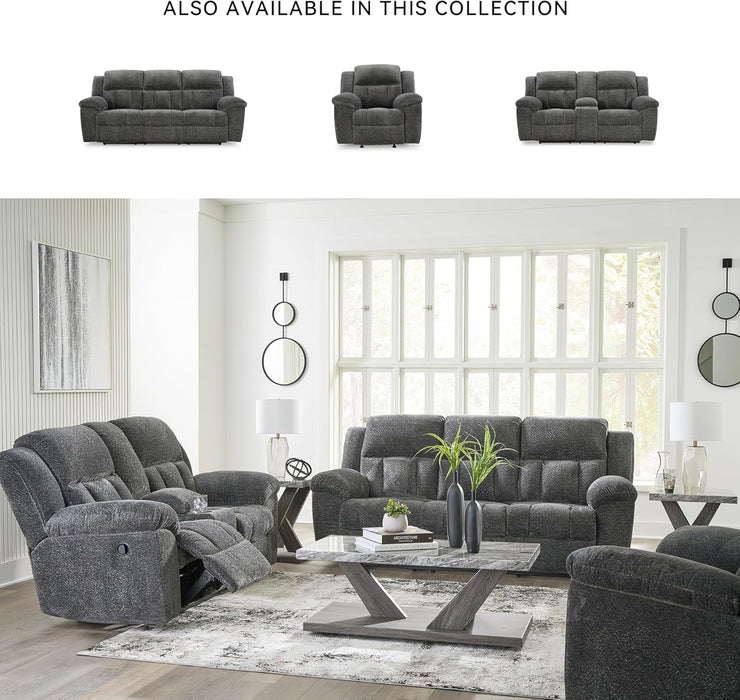 Frohn Contemporary Manual Reclining Sofa, Gray