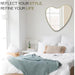 Elegant Irregular Heart Wall Mirror with Hand-Drawn Shape and Frameless Brass Edging - Modern Home Decor for Bedroom, Bathroom, Nursery, or Dorm Room - Large 26” X 26”