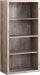 Taupe 48 Inches Bookcase Etagere Adjustable Shelves