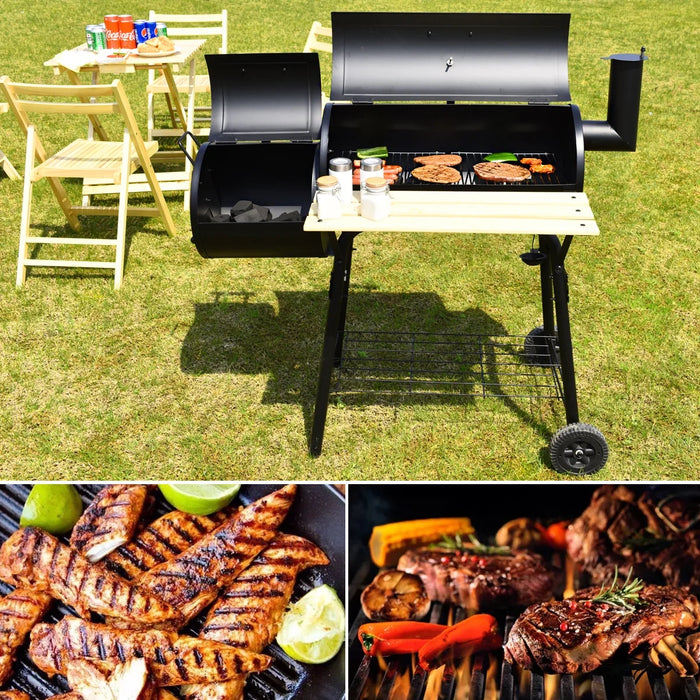 Outdoor BBQ Grill Charcoal Barbecue Pit Patio Backyard Meat Cooker Smoker