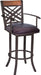 Tahiti 26" Counter Height Swivel Arm Barstool in Auburn Bay Finish with Brown Pu