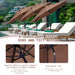 7.5FT Patio Umbrellas with Push Button Tilt and Crank, Coffee