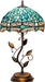 Tiffany Style Sea Blue Dragonfly Stained Glass Table Lamp 19 Inch