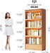 Tall Solid Hardwood Bookcase Tempered Glass LEDIllumination