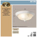 15 In. 3-Light White Dome Flush Mount with White Glass Shade