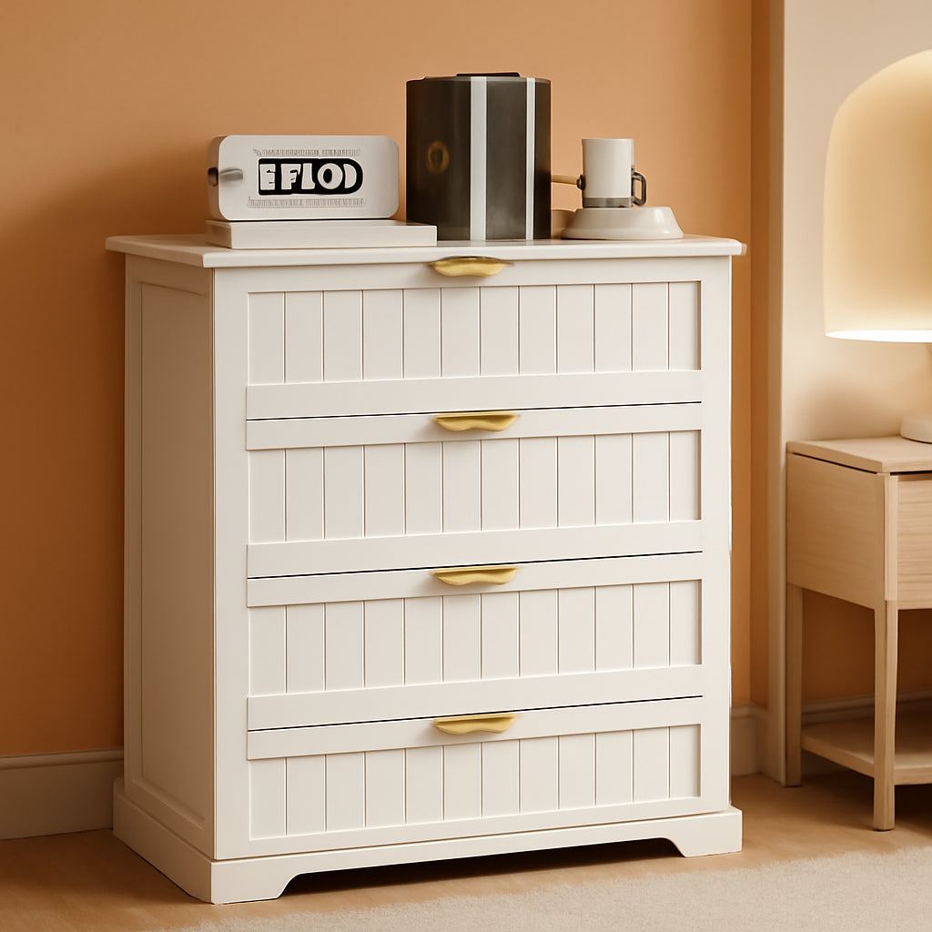 White 4 Drawer Dresser Modern Farmhouse Storage Chest — ShipItFurniture