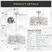 Chrome Crystal Chandelier Ceiling Mount Fixture Light