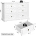 White 6-Drawer Dresser for Bedroom