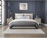 Linna Chenille Upholstery Eastern King Platform Bed in Beige