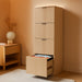 Contemporary Oak Filing Cabinet Featuring Four Drawers