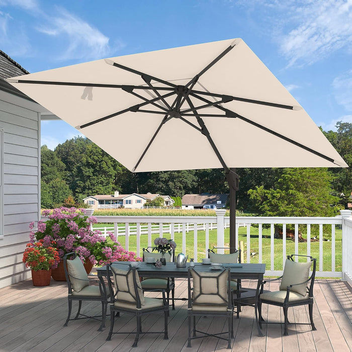 9' X 12' Cantilever Patio Umbrella Rectangular Outdoor Umbrellas