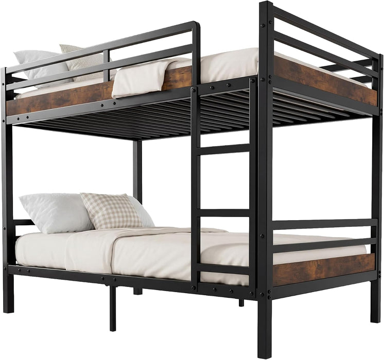 IndustrialGrade Black Metal Twin Bunk Bed Guardrails
