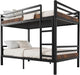 IndustrialGrade Black Metal Twin Bunk Bed Guardrails