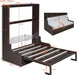 Queen Size MurphyBed WithSofa EspressoFinish SolidWood