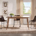 Mid-Century Modern Solid Wood Tapered-Leg Dining Table, 59 Inch, Walnut
