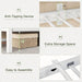 Heavy Duty Metal Bunk Bed TwinOverTwin WhiteUnderbedStorage