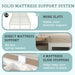 Queen Bed Frame, 16 in Reinforced Heavy Duty Metal Platform Bed, White