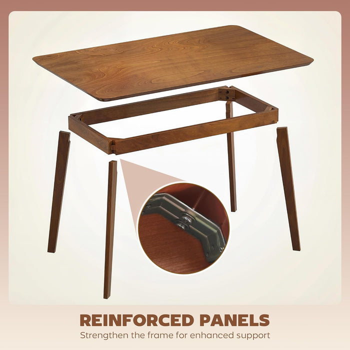 Walnut 47 Inch MidCentury Rectangular Dining Table