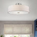 Mercury 4 Light Brushed Nickel Semi Flush Mount Lighting