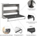 Queen Size Horizontal Contemporary Gray Murphy Bed
