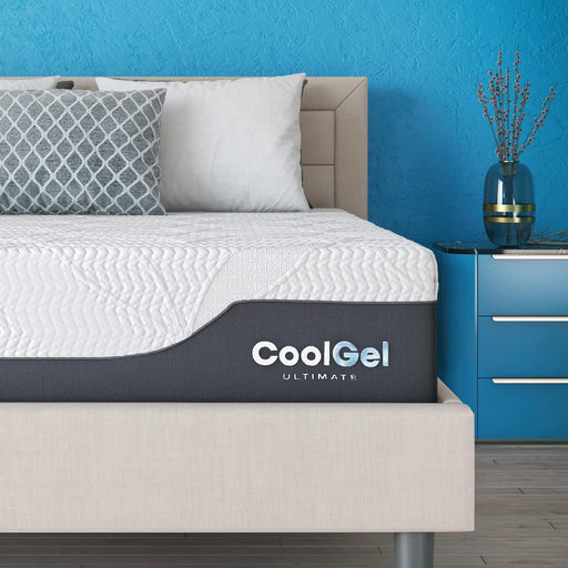 Chill 14 Inch Medium Firm Memory Foam Mattress Queen Size, with 2 Bonus Coolgel Memory Foam Bed Pillows, 14" with Pressure Relief, Certipur-Us Certified, Cooling Queen Mattress in a Box