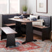 Black and Pecan Breakfast Dining Set Ardmore Nook