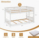 Low Profile White SolidWood TwinOver BunkBed Guardrails