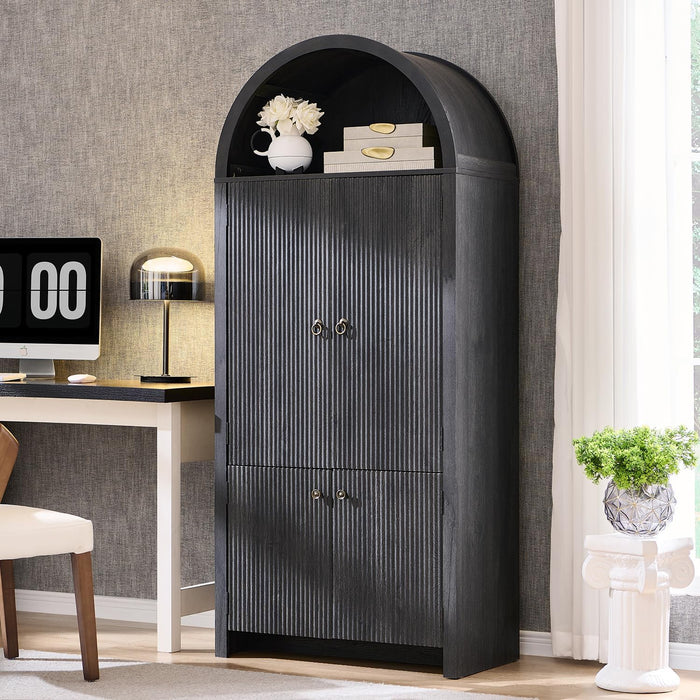 Tall Architectural Pantry Cabinet With Doors SpaceSaving