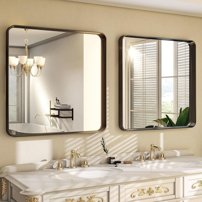 ThirtyByThirtyInches Black Vanity Mirror Aluminum Frame