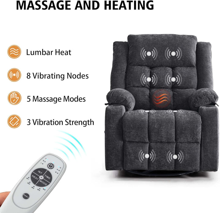 Power Rocking Recliner with Massage & USB