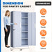 63-Inch-Tall Cement Gray Pantry Cabinet Kitchen Storage