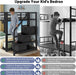 Black Twin Over Twin Metal Bunk Bed StorageDrawers