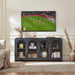 65" Sideboard Buffet Cabinet with Arched Glass Doors, Dark Gray | Modern Wood Sideboard, Spacious Storage Credenza, Adjustable Shelves, Living Room Accent Cabinet, Dining Room & Entryway Use
