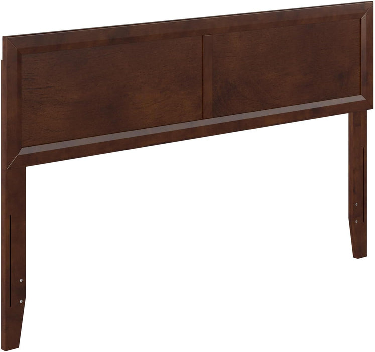 , Sophia Adjustable Modern Queen Solid Wood Headboard, Walnut