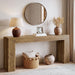 63-Inch Fluted Entryway Table, Farmhouse Long Narrow Console Table, Sofa Table behind Couch for Living Room, Hallway, Foyer
