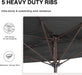 Patio Umbrella 9FT - Outdoor Half Umbrellas for Patio, Backyard, Garden, Deck (Dark Gray)