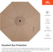 OLEFIN® 5-Year No Fading 9FT Outdoor Patio Umbrella(Brown Stripe)