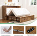 Barnwood Murphy Bed Cabinet Featuring Charging Station