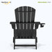 Adirondack Chair, HDPE Folding Outdoor Chair, Black