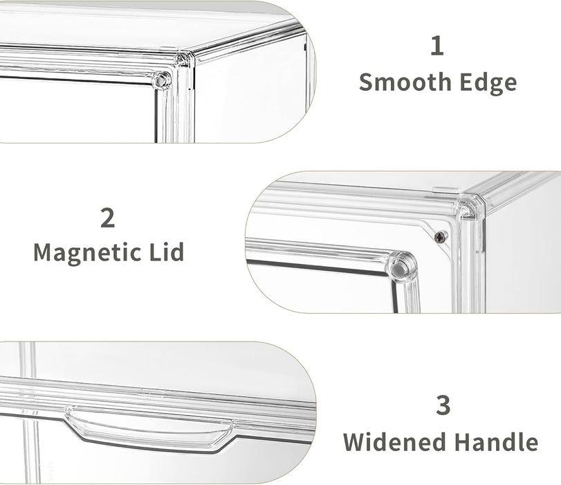 Stackable Cube Storage Organizer Clear Display Case