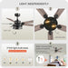 52-Inch Industrial Ceiling Fan With Integrated Remote