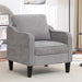 Light Grey Modernist Mid Century Upholstered Chair