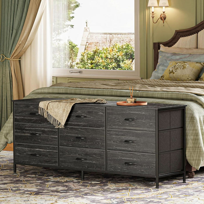 55 inch black dresser 55 Inch Modern Black Dresser for Bedroom Metal Handle 6 Drawers - Bed Bath & Beyond