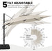 Outdoor Patio Umbrella - 10Ft Cantilever Umbrella for Patio Heavy Duty Offset Umbrellas with Stand, 360 Rotation Double Top Large Table Umbrella on Clearance for Deck Pool Backyard