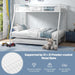 Twin over Full Bunk Bed with Trundle, Heavy-Duty Metal Bunk Bed Frame with Guardrail & 2 Ladders, Space-Saving Bunk Bed for Kids/Teens/Adults, No Box Spring Needed